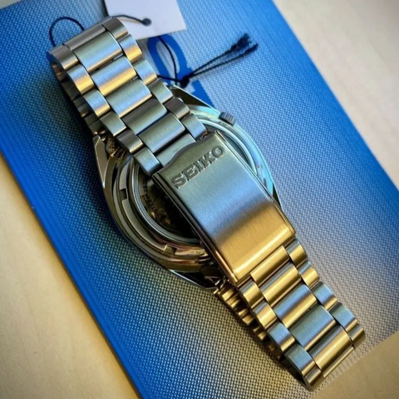 Seiko 5 Grid Dial Automatic Silver-tone Men's Watch- SNXF05k